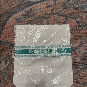 Christian Dior White and Green Dust Bag